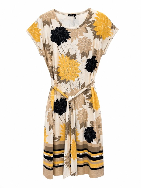 Jerseykleid mit floralem Allover-Print von Gollehaug 02611-27310